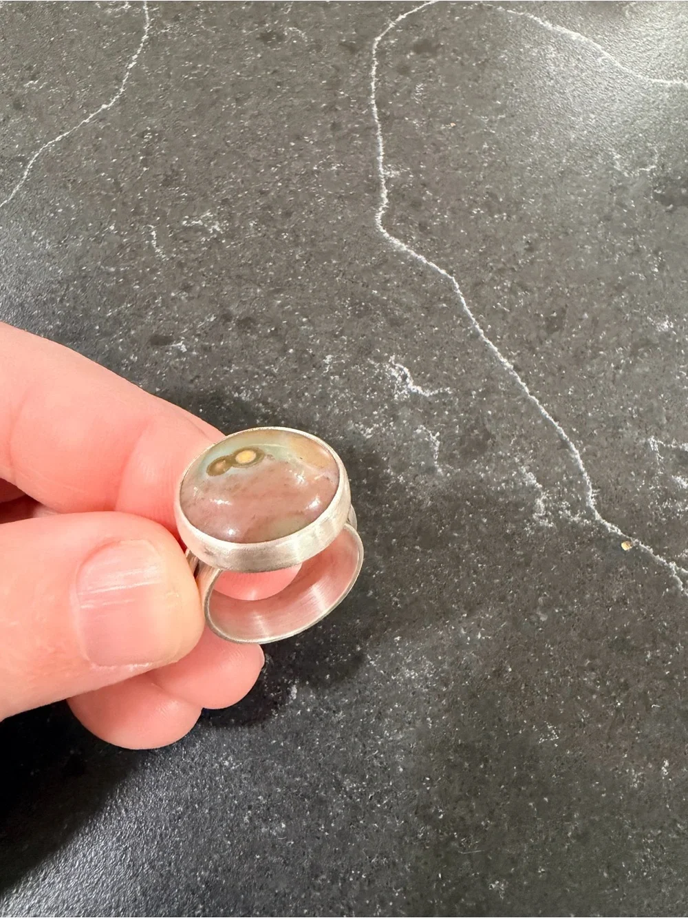 Gorgeous Ocean Jasper Silver Ring